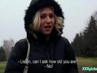 Public Pickups Sex Video with Amateur Czech Teen 23